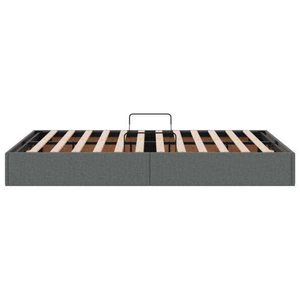 vidaXL Otomanový posteľný rám Tmavo šedá 120 x 200 cm látka – Obrázok 8