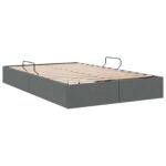 vidaXL Otomanový posteľný rám Tmavo šedá 120 x 200 cm látka – Obrázok 9