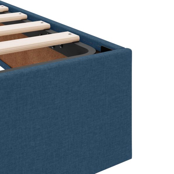vidaXL Otomanový posteľný rám s úložiskom Modrá 120 x 200 cm látka – Obrázok 10