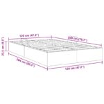 vidaXL Otomanový posteľný rám s úložiskom Modrá 120 x 200 cm látka – Obrázok 13