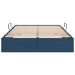 vidaXL Otomanový posteľný rám s úložiskom Modrá 120 x 200 cm látka – Obrázok 7