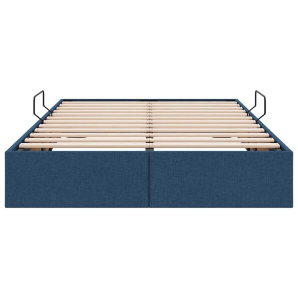 vidaXL Otomanový posteľný rám s úložiskom Modrá 120 x 200 cm látka – Obrázok 7