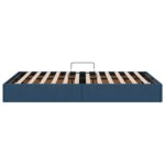 vidaXL Otomanový posteľný rám s úložiskom Modrá 120 x 200 cm látka – Obrázok 8