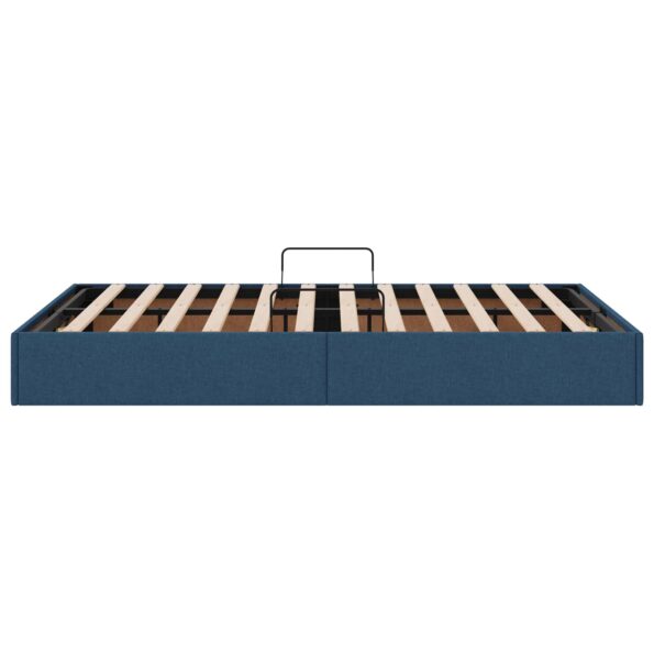 vidaXL Otomanový posteľný rám s úložiskom Modrá 120 x 200 cm látka – Obrázok 8