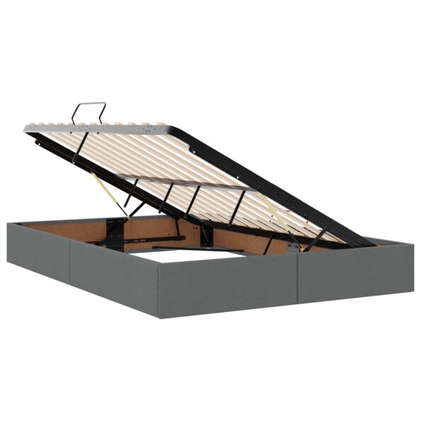 vidaXL Otomanový posteľný rám Tmavo šedá 140 x 190 cm látka – Obrázok 6