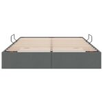 vidaXL Otomanový posteľný rám Tmavo šedá 140 x 190 cm látka – Obrázok 7