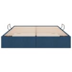vidaXL Otomanový posteľný rám s úložiskom Modrá 140 x 190 cm látka – Obrázok 7