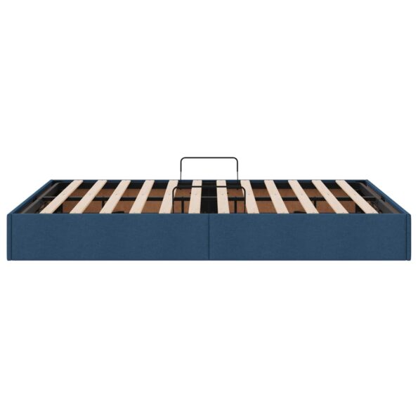 vidaXL Otomanový posteľný rám s úložiskom Modrá 140 x 190 cm látka – Obrázok 8