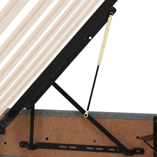 vidaXL Otomanový posteľný rám Tmavo šedá 140 x 200 cm látka – Obrázok 11