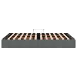 vidaXL Otomanový posteľný rám Tmavo šedá 140 x 200 cm látka – Obrázok 8