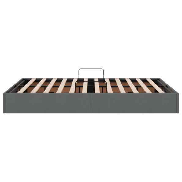 vidaXL Otomanový posteľný rám Tmavo šedá 140 x 200 cm látka – Obrázok 8