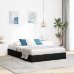 vidaXL Otomanový posteľný rám s úložiskom Čierny 140 x 200 cm látka