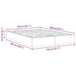 vidaXL Otomanový posteľný rám s úložiskom Čierny 140 x 200 cm látka – Obrázok 13