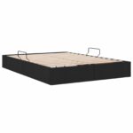 vidaXL Otomanový posteľný rám s úložiskom Čierny 140 x 200 cm látka – Obrázok 5