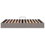 vidaXL Otomanový posteľný rám s úložiskom Sivohnedá 140 x 200 cm látka – Obrázok 8