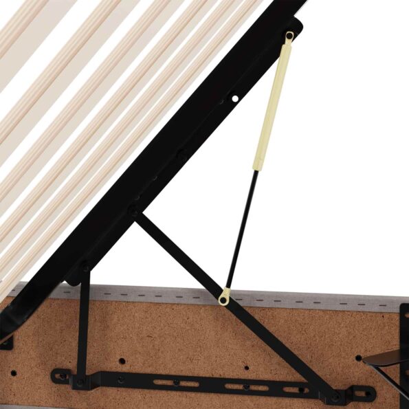 vidaXL Otomanový posteľný rám s úložiskom Sivohnedá 160 x 200 cm látka – Obrázok 11