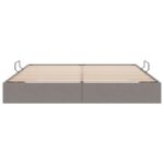 vidaXL Otomanový posteľný rám s úložiskom Sivohnedá 160 x 200 cm látka – Obrázok 7