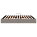vidaXL Otomanový posteľný rám s úložiskom Sivohnedá 160 x 200 cm látka – Obrázok 8