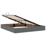 vidaXL Otomanový posteľný rám Tmavo šedá 180 x 200 cm látka – Obrázok 6