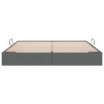 vidaXL Otomanový posteľný rám Tmavo šedá 180 x 200 cm látka – Obrázok 7