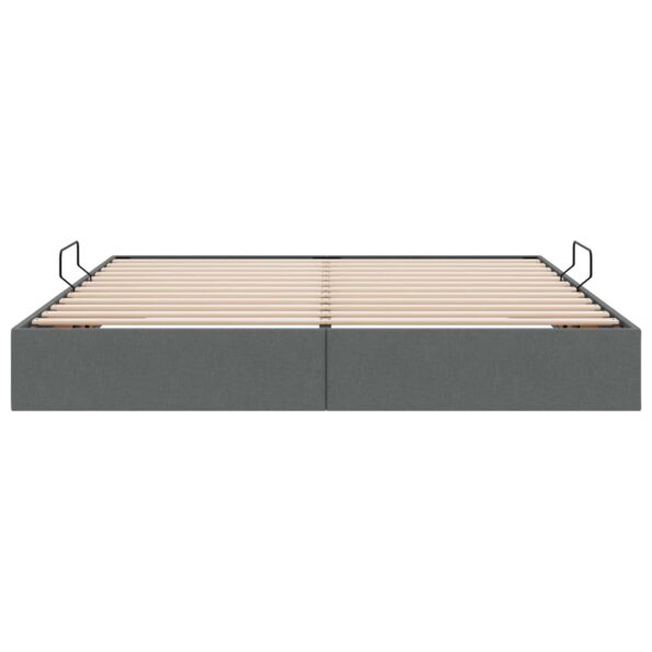 vidaXL Otomanový posteľný rám Tmavo šedá 180 x 200 cm látka – Obrázok 7