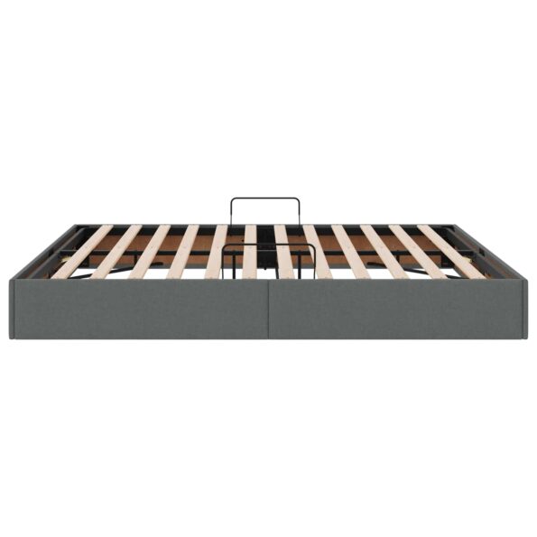 vidaXL Otomanový posteľný rám Tmavo šedá 180 x 200 cm látka – Obrázok 8