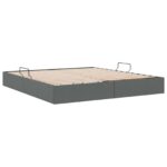 vidaXL Otomanový posteľný rám Tmavo šedá 180 x 200 cm látka – Obrázok 9