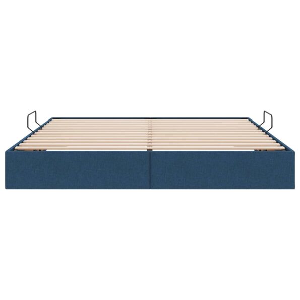 vidaXL Otomanový posteľný rám s úložiskom Modrá 180 x 200 cm látka – Obrázok 7