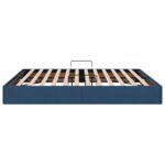 vidaXL Otomanový posteľný rám s úložiskom Modrá 180 x 200 cm látka – Obrázok 8