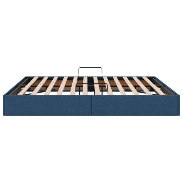 vidaXL Otomanový posteľný rám s úložiskom Modrá 180 x 200 cm látka – Obrázok 8