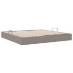 vidaXL Otomanový posteľný rám s úložiskom Sivohnedá 200 x 200 cm látka – Obrázok 5