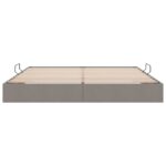 vidaXL Otomanový posteľný rám s úložiskom Sivohnedá 200 x 200 cm látka – Obrázok 7