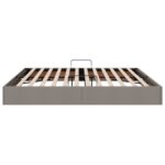 vidaXL Otomanový posteľný rám s úložiskom Sivohnedá 200 x 200 cm látka – Obrázok 8