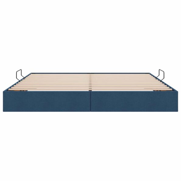 vidaXL Otomanový posteľný rám s úložiskom Modrá 200 x 200 cm látka – Obrázok 7