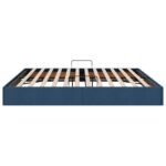 vidaXL Otomanový posteľný rám s úložiskom Modrá 200 x 200 cm látka – Obrázok 8