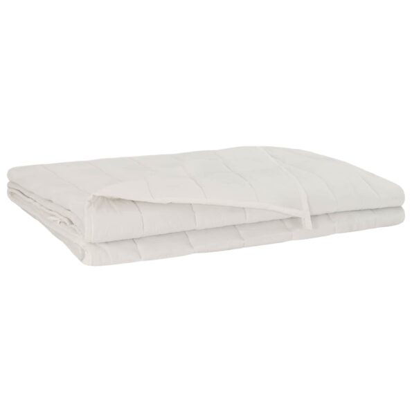 vidaXL Záťažová deka Biela 152 x 203 cm 7 kg 100% Bavlna 205T – Obrázok 2
