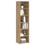 vidaXL Servírovacia skriňa Dub artisan 45 x 41 x 185 cm – Obrázok 3