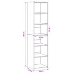 vidaXL Servírovacia skriňa Dub artisan 45 x 41 x 185 cm – Obrázok 9