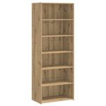 vidaXL Servírovacia skriňa Dub artisan 70 x 41 x 185 cm – Obrázok 2