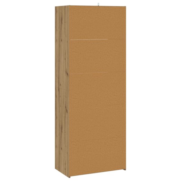vidaXL Servírovacia skriňa Dub artisan 70 x 41 x 185 cm – Obrázok 6