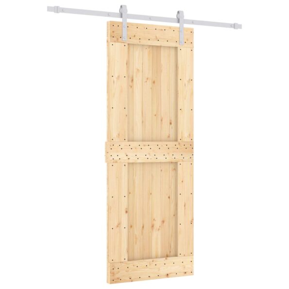 vidaXL Posuvné dvere Prírodná a biela 80 x 210 cm – Obrázok 2