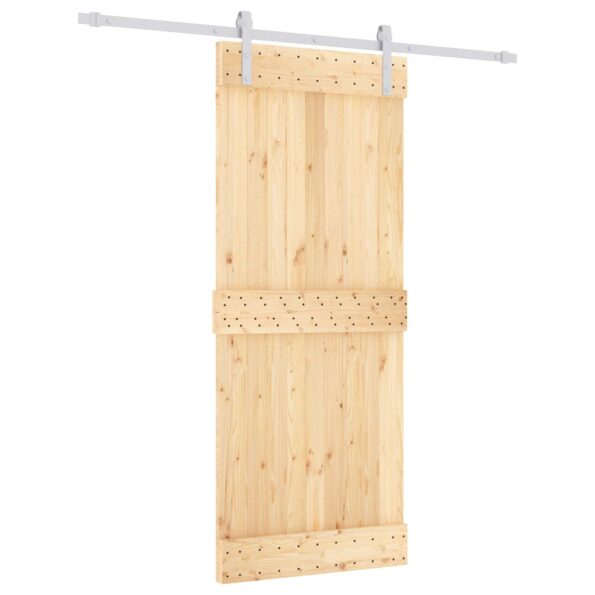 vidaXL Posuvné dvere Prírodná a biela 85 x 210 cm – Obrázok 2
