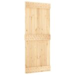 vidaXL Posuvné dvere Prírodná a biela 85 x 210 cm – Obrázok 3