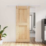 vidaXL Posuvné dvere Prírodná a biela 80 x 210 cm