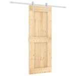 vidaXL Posuvné dvere Prírodná a biela 80 x 210 cm – Obrázok 2
