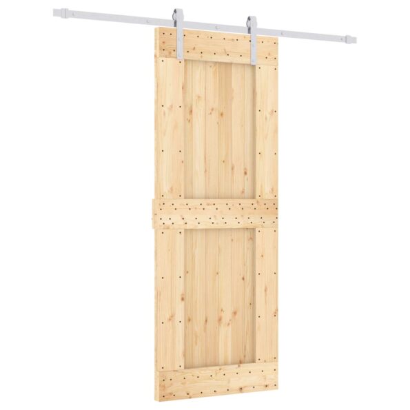 vidaXL Posuvné dvere Prírodná a biela 80 x 210 cm – Obrázok 2