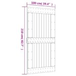 vidaXL Posuvné dvere Prírodná a biela 100 x 210 cm – Obrázok 11