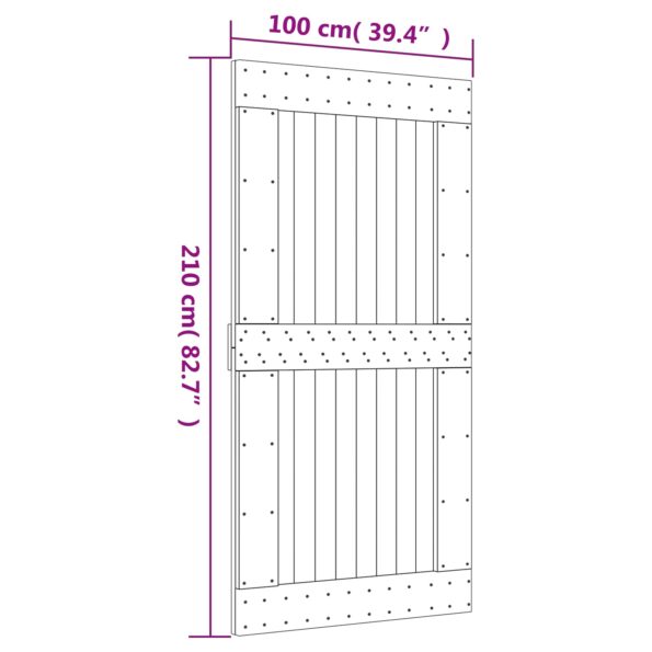 vidaXL Posuvné dvere Prírodná a biela 100 x 210 cm – Obrázok 11