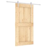 vidaXL Posuvné dvere Prírodná a biela 100 x 210 cm – Obrázok 2