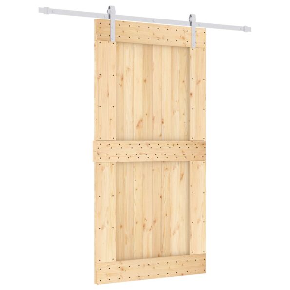 vidaXL Posuvné dvere Prírodná a biela 100 x 210 cm – Obrázok 2